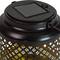 7" Black Diamond Cutout LED Outdoor Solar Lantern with Handle